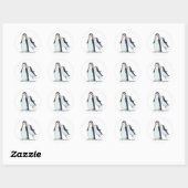 Sticker Rond KiSS PeNgUiN (Feuille)