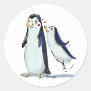 Sticker Rond KiSS PeNgUiN