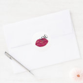 Sticker Rond Kiss Red Lips XOXO (Enveloppe)