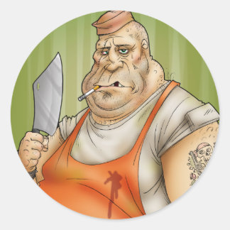 Sticker Rond Kiss the cook