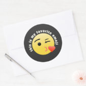Sticker Rond Kisser Heart Emoji (Enveloppe)