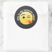 Sticker Rond Kisser Heart Emoji (Sac)