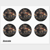 Sticker Rond Kisser Skeletons Gothique Enregistrer La Carte Dat (Feuille)
