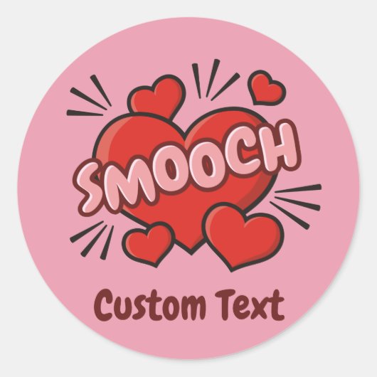Sticker Rond Kissing Comic Sound Effect (Devant)