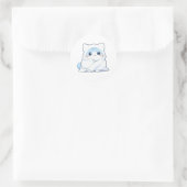 Sticker Rond Kit de couverture confortable chaton kawaii design (Sac)