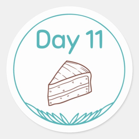 Sticker Rond Kit de dégustation de chocolat Jour 11 (Devant)