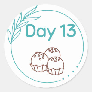 Sticker Rond Kit de dégustation de chocolat Jour 13