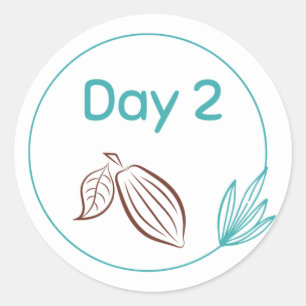 Sticker Rond Kit de dégustation de chocolat Jour 2