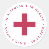 Sticker Rond Kit de guérison moderne Magenta pour le meilleur e (Devant)