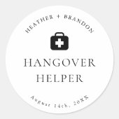 Sticker Rond Kit de main-d'oeuvre Mariage moderne (Devant)