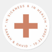 Sticker Rond Kit De Passage Croix Terracotta En Maladie Et Sant (Devant)