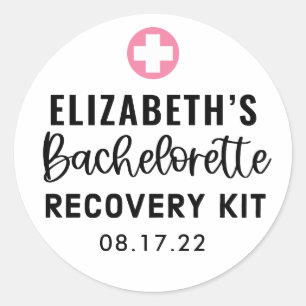 Sticker Rond Kit de récupération Bachelorette personnalisée