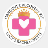 Sticker Rond Kit de récupération de gueule de bois Couronne de  (Devant)