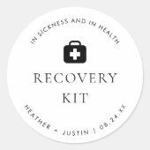 Sticker Rond Kit de récupération de main-d'oeuvre Mariage moder (Devant)