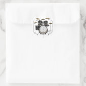 Sticker Rond Kit de tambour noir : (Sac)