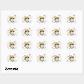 Sticker Rond Kit de tambour or/jaune : (Feuille)