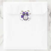 Sticker Rond Kit de tambour pourpre : (Sac)