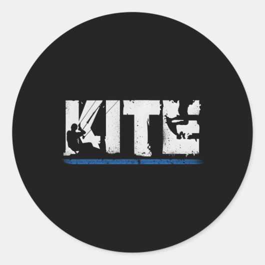 Sticker Rond Kite Kiteboarding Kite Kitesurf Kitesurf Kitesurf (Devant)
