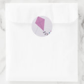 Sticker Rond Kite rose (Sac)