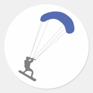 Sticker Rond Kiteboarder