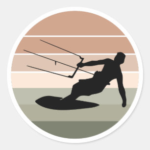 Sticker Rond Kitesurf Kitesurf Kitesurf Sports nautiques