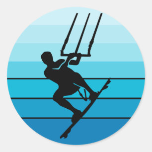 Sticker Rond Kitesurf Kitesurf Kitesurf Sports nautiques