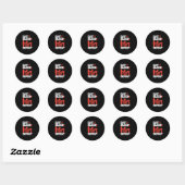 Sticker Rond Kitesurfer Funny Kitesurfer Passion Manger Sommeil (Feuille)