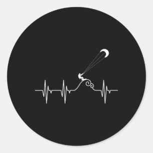 Sticker Rond Kitesurfer Hebeat Kiteboard Kite Surfing Kiteboard
