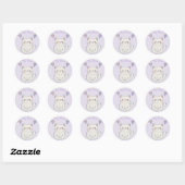 Sticker Rond Kitten and hearts, personalized (Feuille)