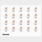 Sticker Rond Kitten Joyeux Noël (Feuille)
