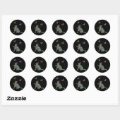 Sticker Rond Kitten Prismatic Jouer avec des papillons (Feuille)