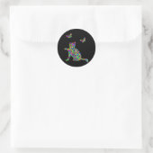 Sticker Rond Kitten Prismatic Jouer avec des papillons (Sac)