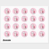 Sticker Rond Kitty (Feuille)