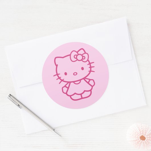 Sticker Rond Kitty (Enveloppe)