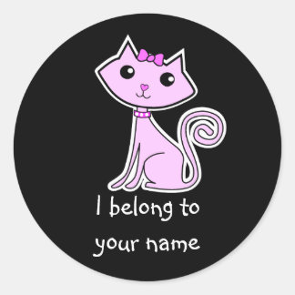 Sticker Rond Kitty