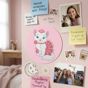 Sticker Rond Kitty