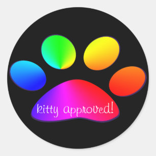 Sticker Rond kitty approuvé