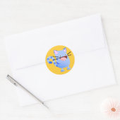 Sticker Rond Kitty Bounce Blue (Enveloppe)