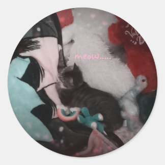STICKER ROND KITTY CAT LOVELY