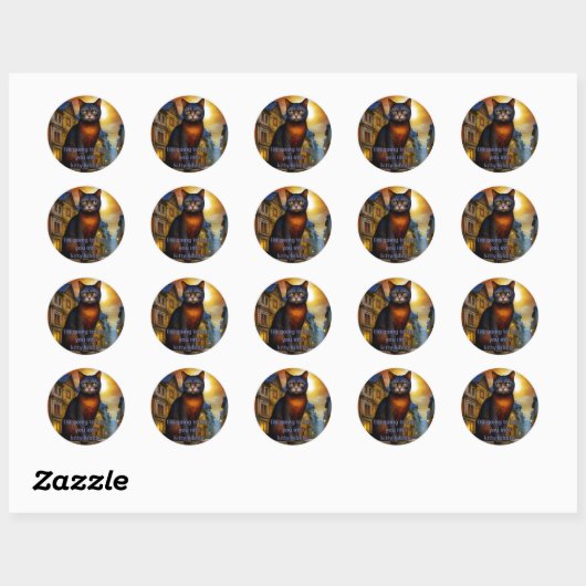 Sticker Rond Kitty Kibble (Feuille)