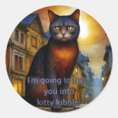 Sticker Rond Kitty Kibble (Devant)