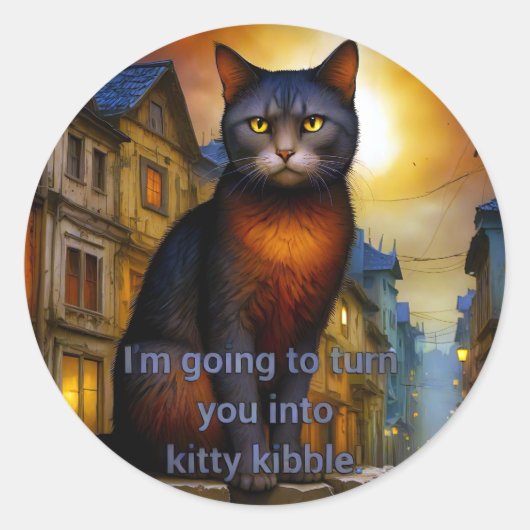 Sticker Rond Kitty Kibble (Devant)
