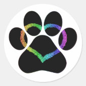 Sticker Rond KITTY LOVE Black (Devant)