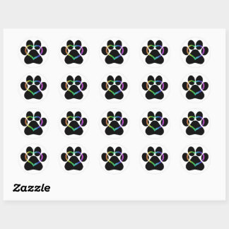 Sticker Rond KITTY LOVE Black