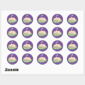 Sticker Rond Kitty Thunder-Cove dormant (Feuille)