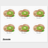 Sticker Rond Kiwi (Feuille)