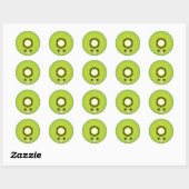 Sticker Rond Kiwi (Feuille)