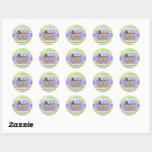 Sticker Rond Kiwi Bash Green Chevron Baby Stuff (Feuille)