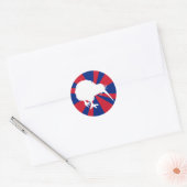 Sticker Rond Kiwi blanc (Enveloppe)