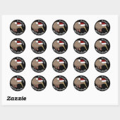 Sticker Rond Kiwi de Noël (Feuille)